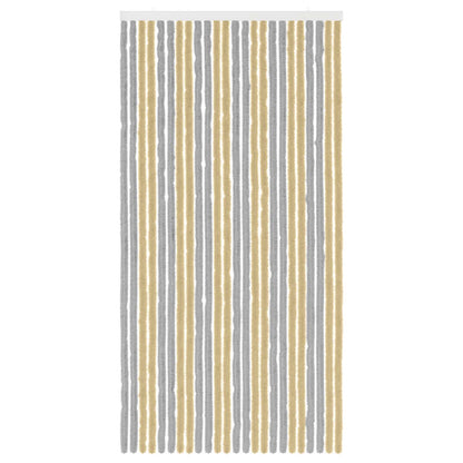 vidaXL Insect Curtain Chenille Grey and Beige 100 x 200 cm 100% PP