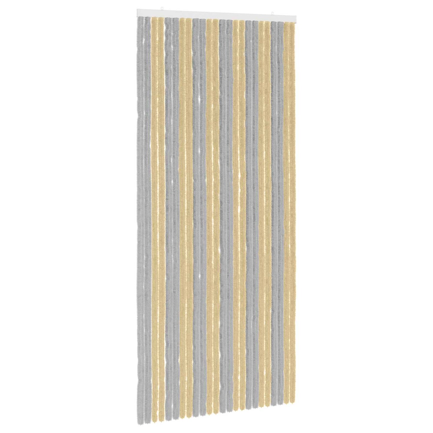 vidaXL Insect Curtain Chenille Grey and Beige 100 x 220 cm 100% PP