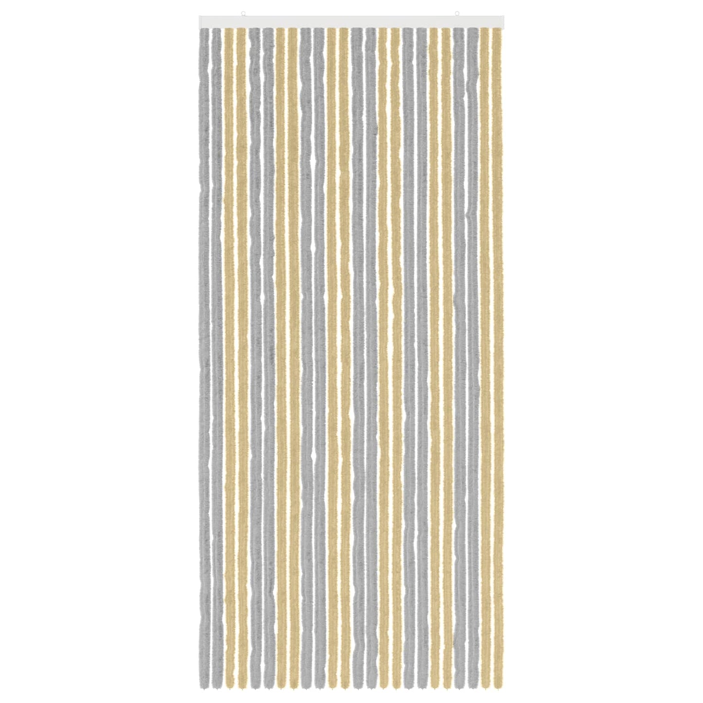 vidaXL Insect Curtain Chenille Grey and Beige 100 x 220 cm 100% PP