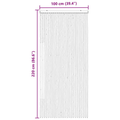 vidaXL Insect Curtain Chenille Grey and Beige 100 x 220 cm 100% PP