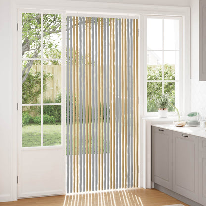vidaXL Insect Curtain Chenille Grey and Beige 100 x 230 cm 100% PP