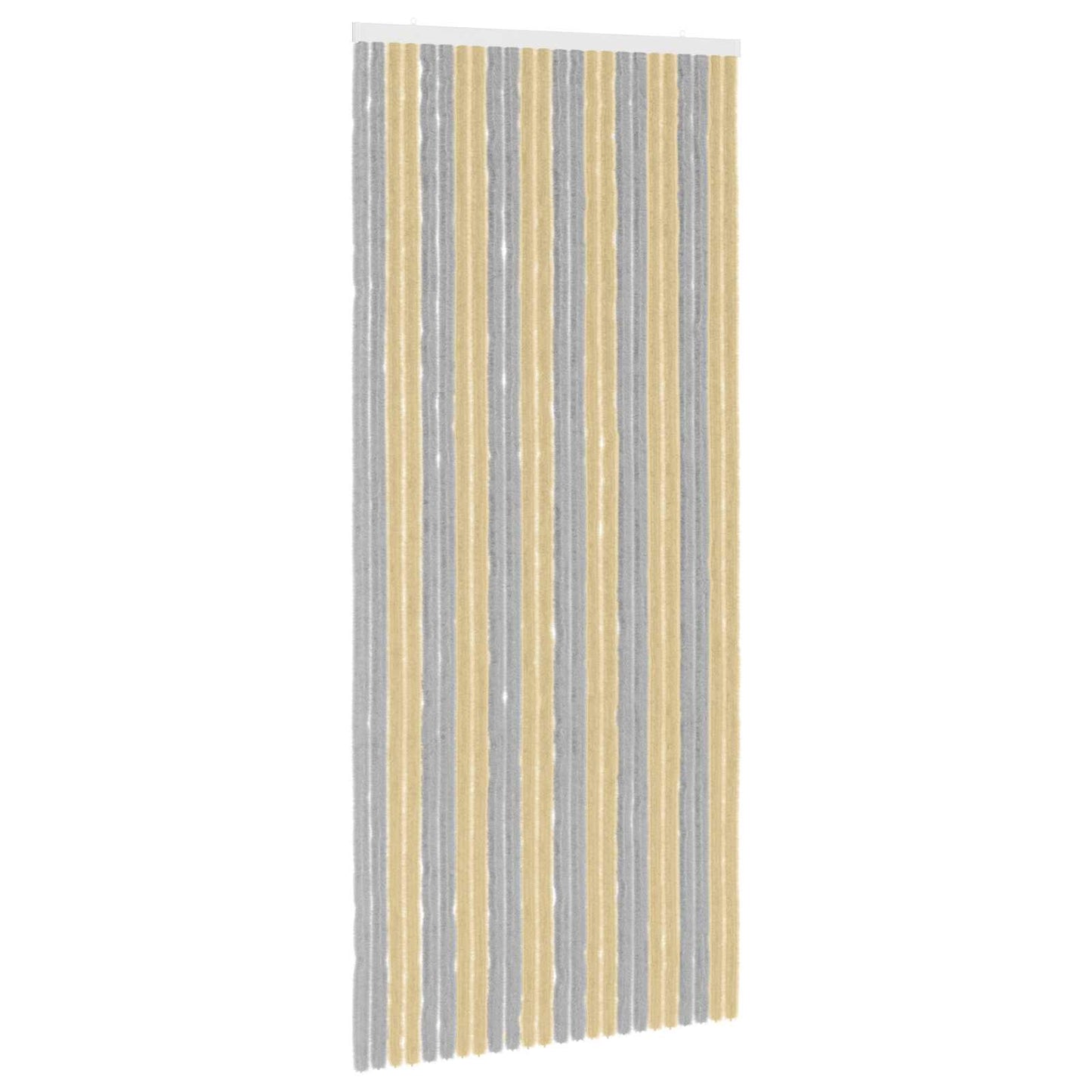 vidaXL Insect Curtain Chenille Grey and Beige 100 x 230 cm 100% PP