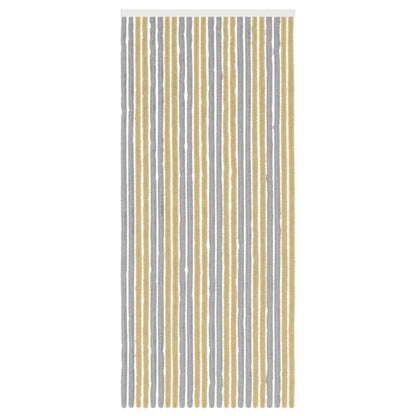 vidaXL Insect Curtain Chenille Grey and Beige 100 x 230 cm 100% PP
