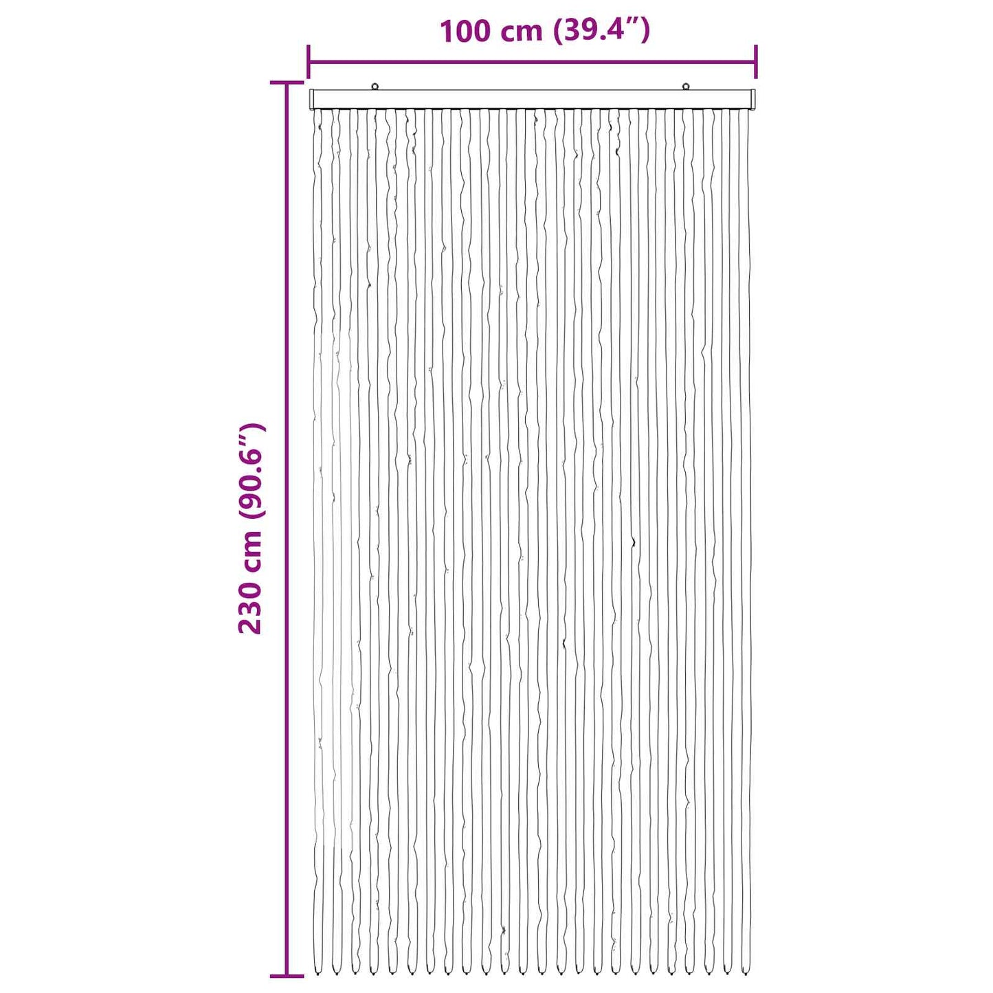 vidaXL Insect Curtain Chenille Grey and Beige 100 x 230 cm 100% PP