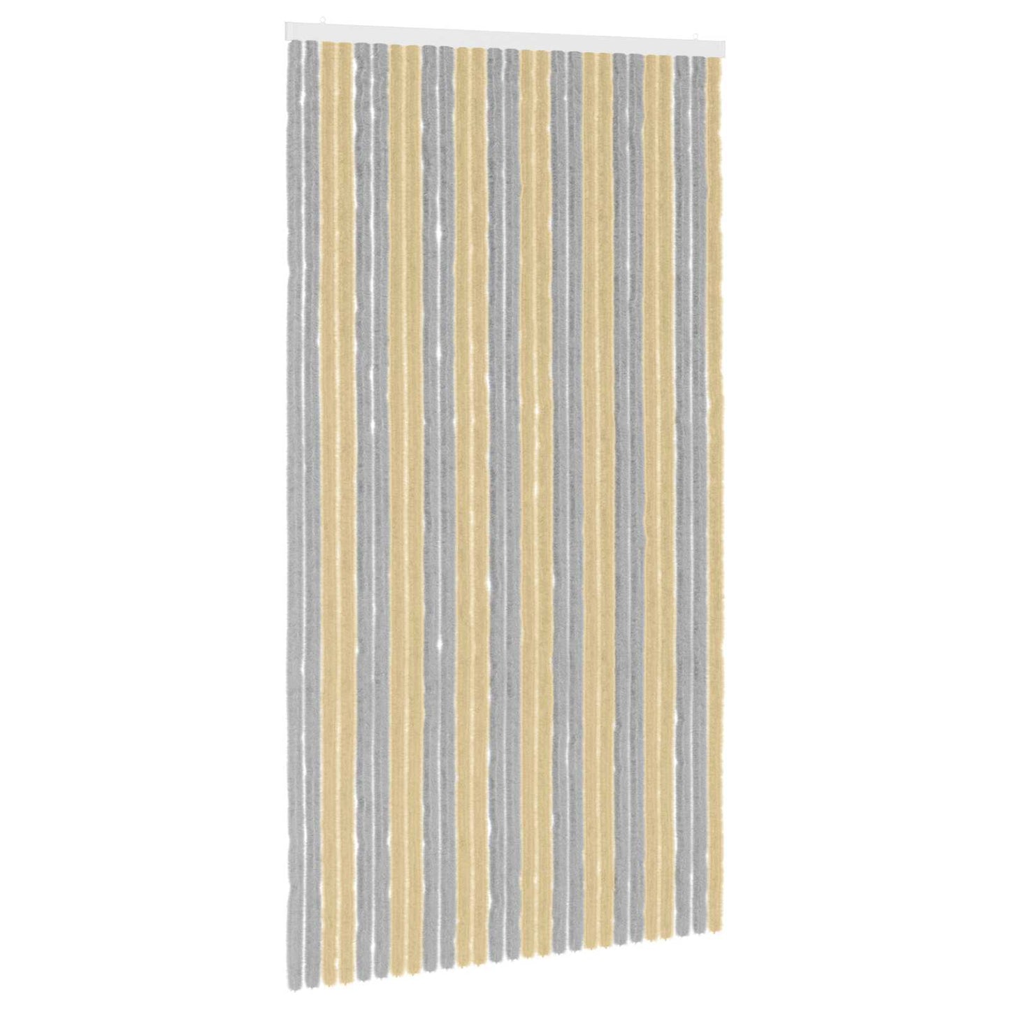 vidaXL Insect Curtain Chenille Grey and Beige 118 x 220 cm 100% PP