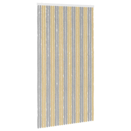 vidaXL Insect Curtain Chenille Grey and Beige 118 x 220 cm 100% PP