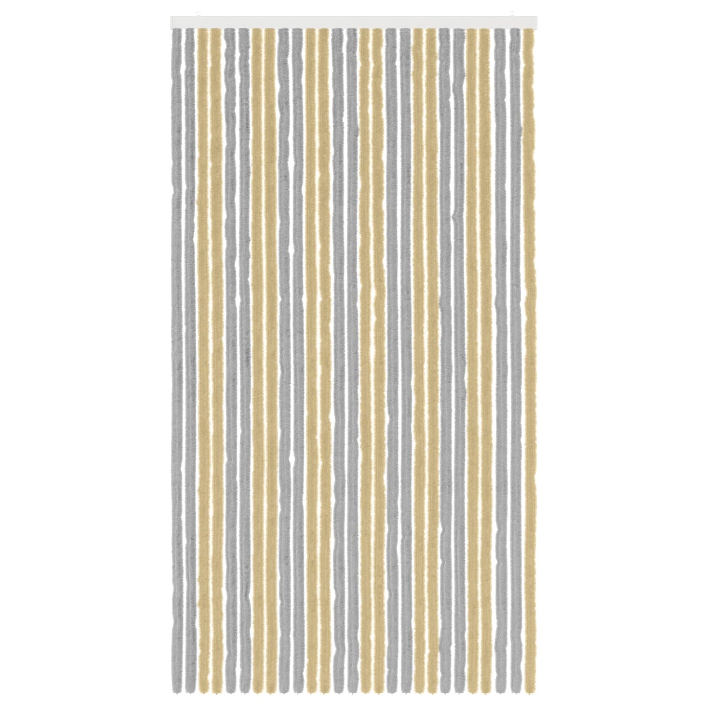 vidaXL Insect Curtain Chenille Grey and Beige 118 x 220 cm 100% PP