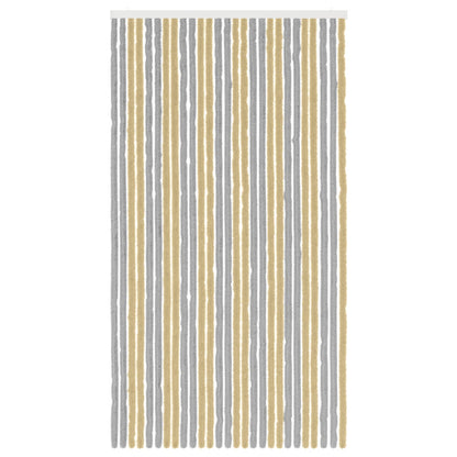 vidaXL Insect Curtain Chenille Grey and Beige 118 x 220 cm 100% PP