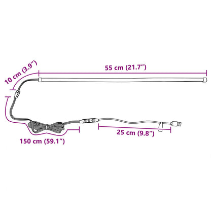 vidaXL LED Strip 55 cm Multicolour PVC