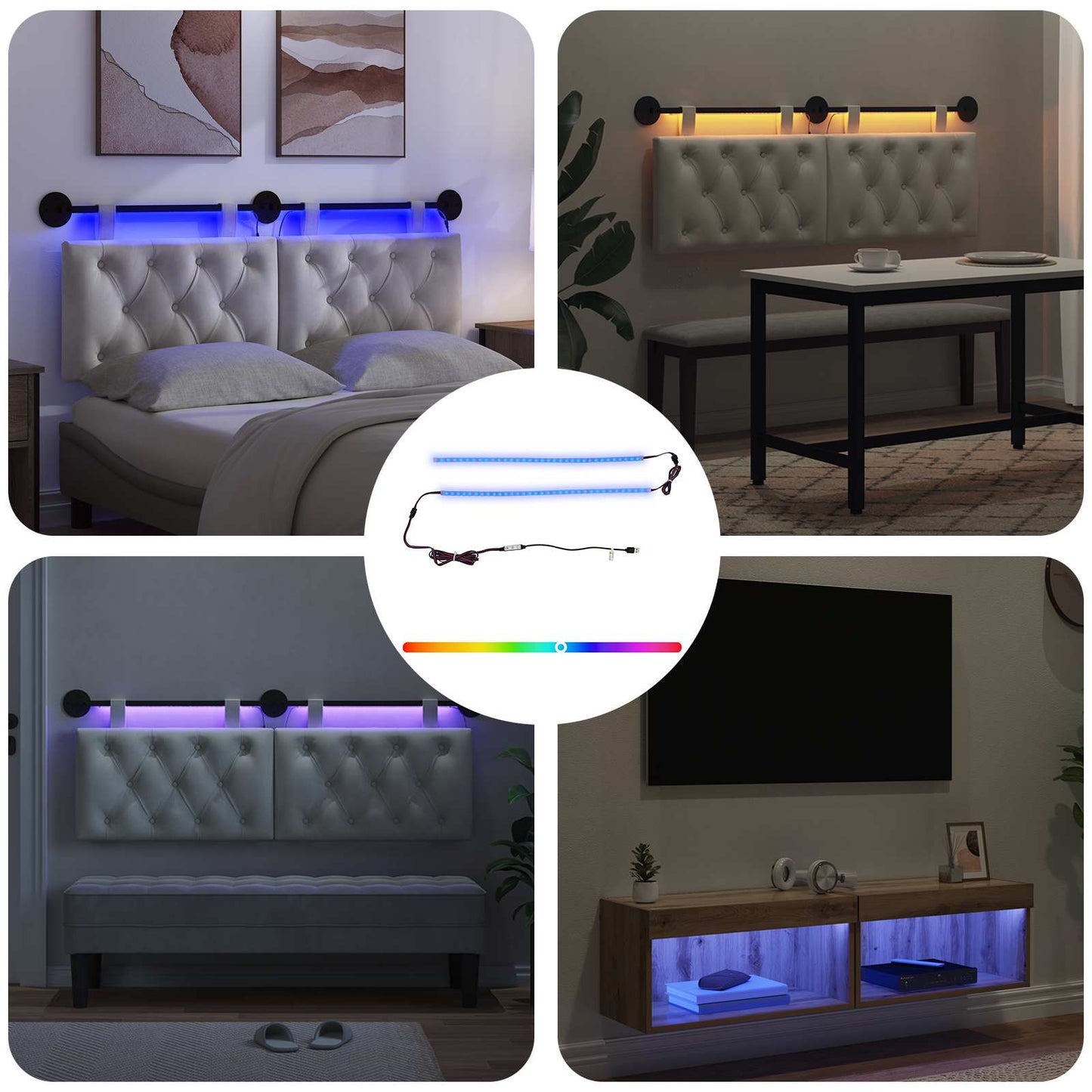 vidaXL LED Strip 110 cm Multicolour PVC