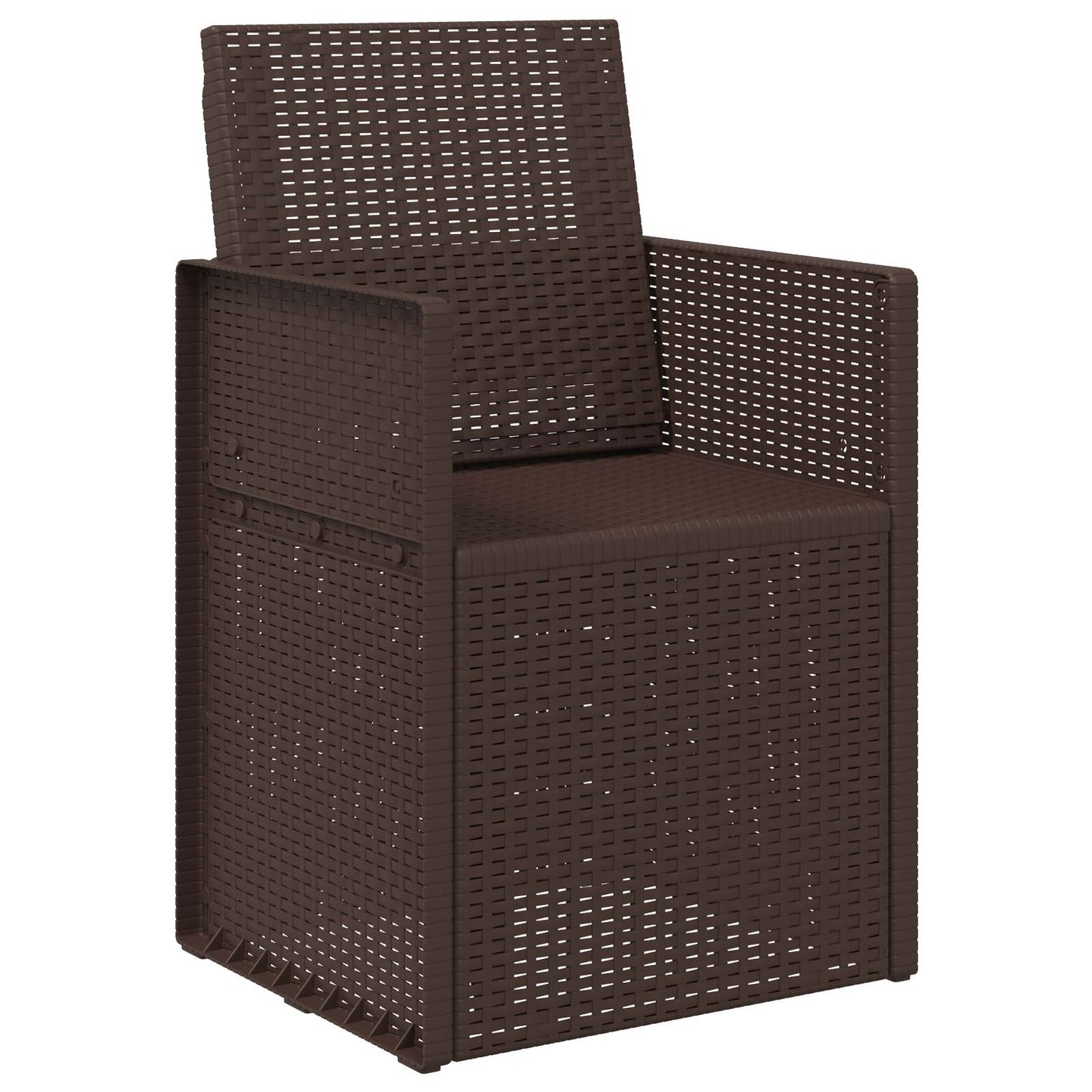 vidaXL Garden Dining Chairs 2 pcs Brown PP
