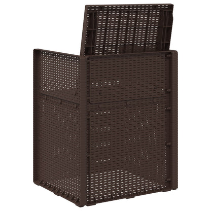 vidaXL Garden Dining Chairs 2 pcs Brown PP