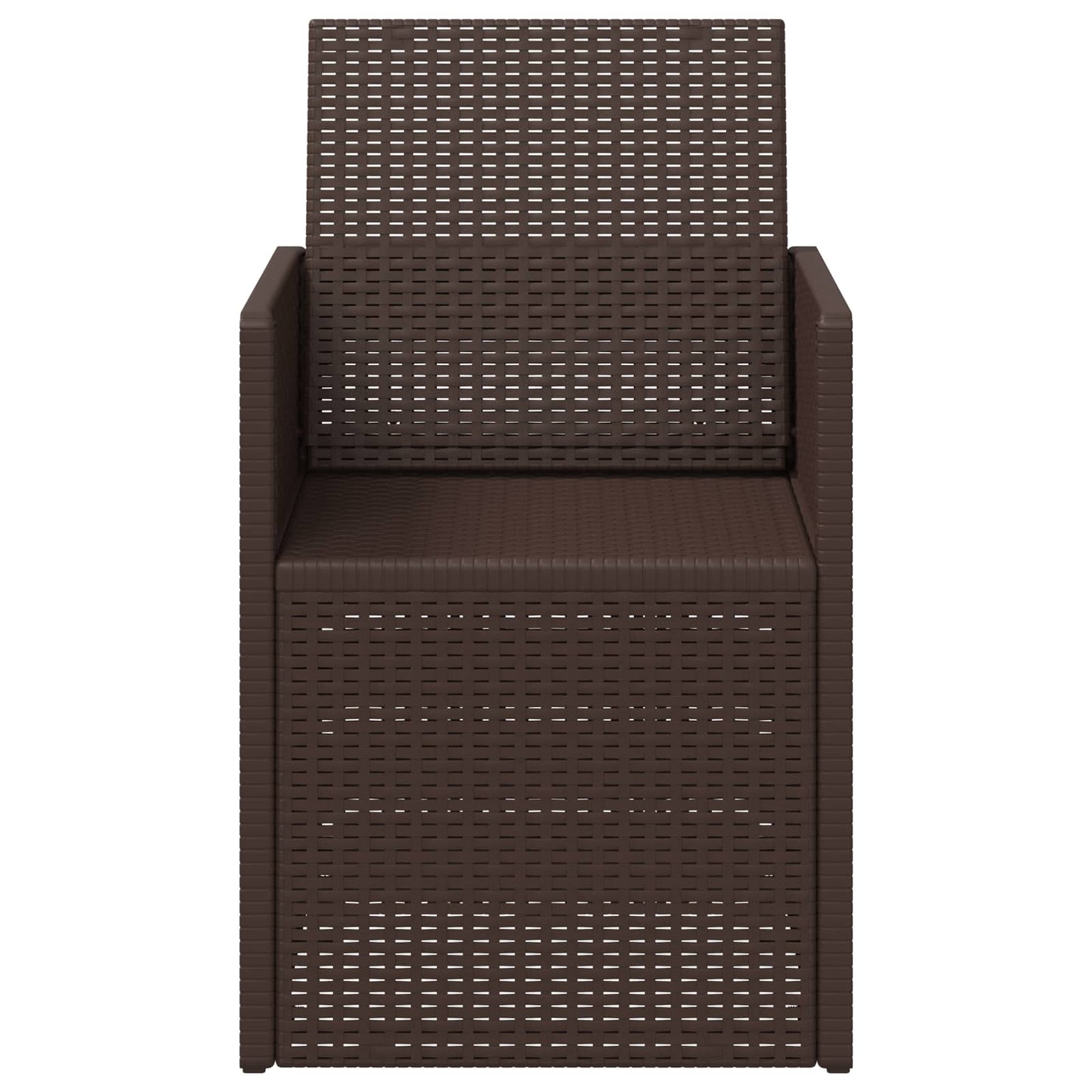 vidaXL Garden Dining Chairs 2 pcs Brown PP