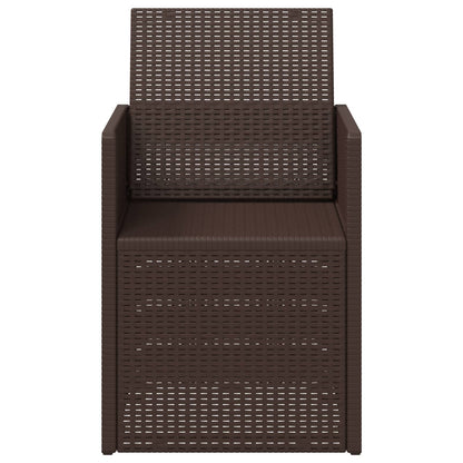 vidaXL Garden Dining Chairs 2 pcs Brown PP