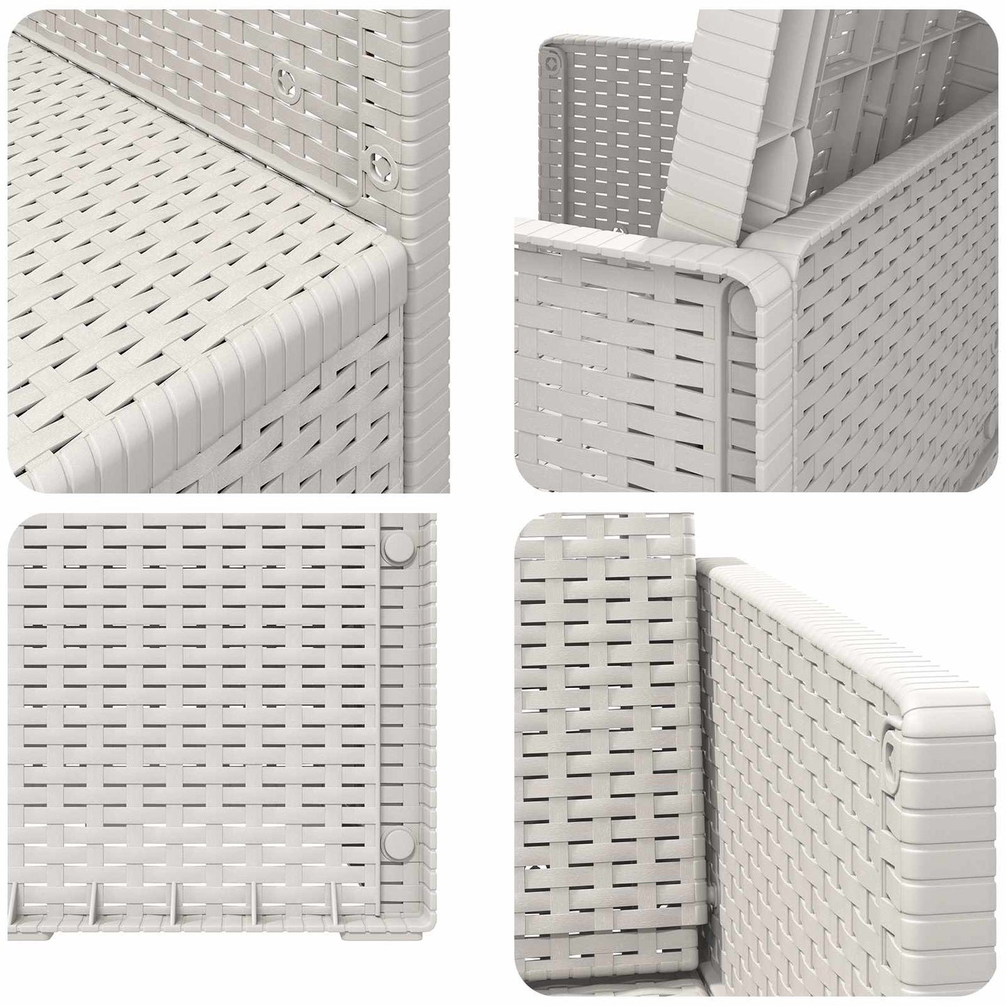 vidaXL Garden Dining Chairs 2 pcs White PP