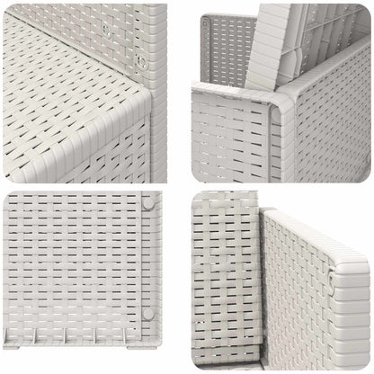 vidaXL Garden Dining Chairs 2 pcs White PP