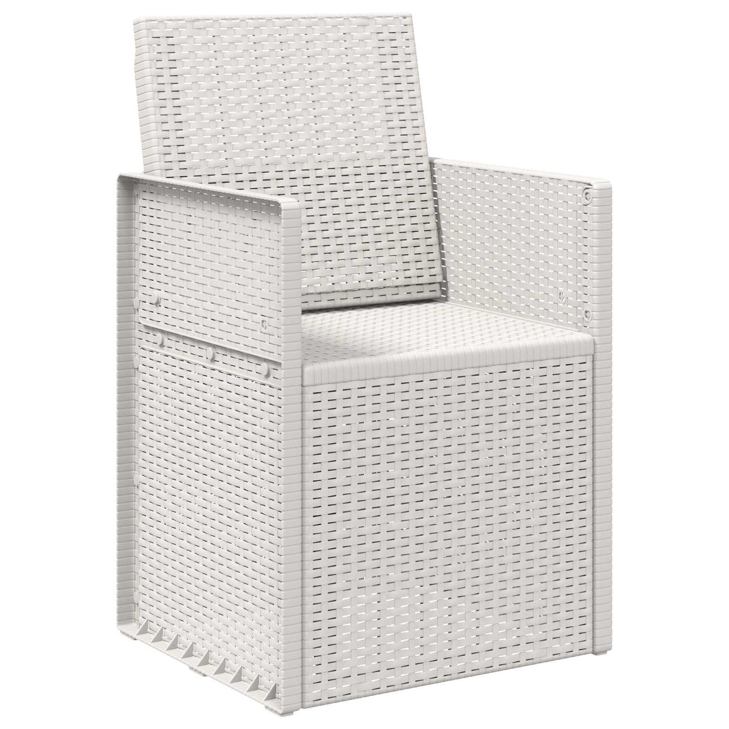 vidaXL Garden Dining Chairs 2 pcs White PP