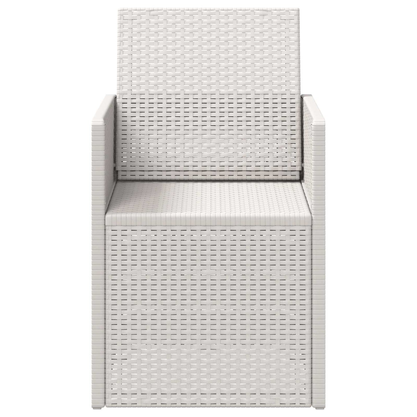 vidaXL Garden Dining Chairs 2 pcs White PP