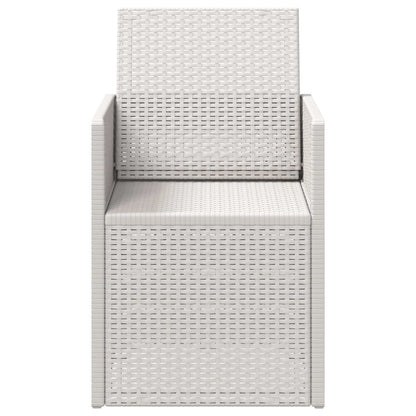 vidaXL Garden Dining Chairs 2 pcs White PP