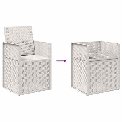 vidaXL Garden Dining Chairs 2 pcs White PP