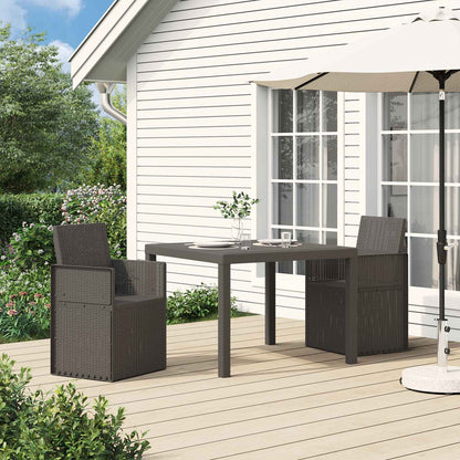 vidaXL Garden Dining Chairs 2 pcs Light Grey PP
