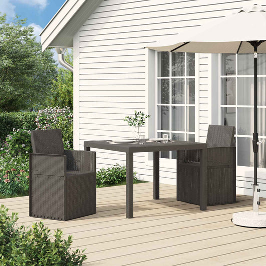 vidaXL Garden Dining Chairs 2 pcs Light Grey PP