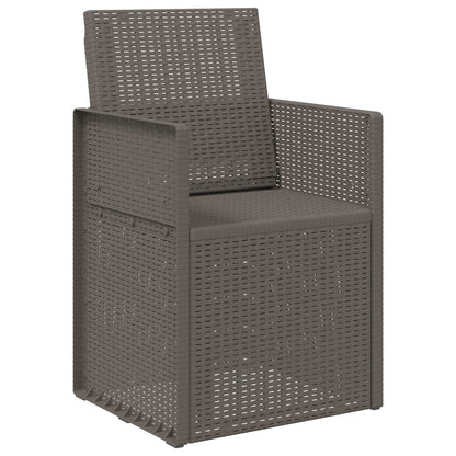 vidaXL Garden Dining Chairs 2 pcs Light Grey PP