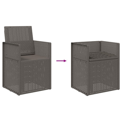 vidaXL Garden Dining Chairs 2 pcs Light Grey PP