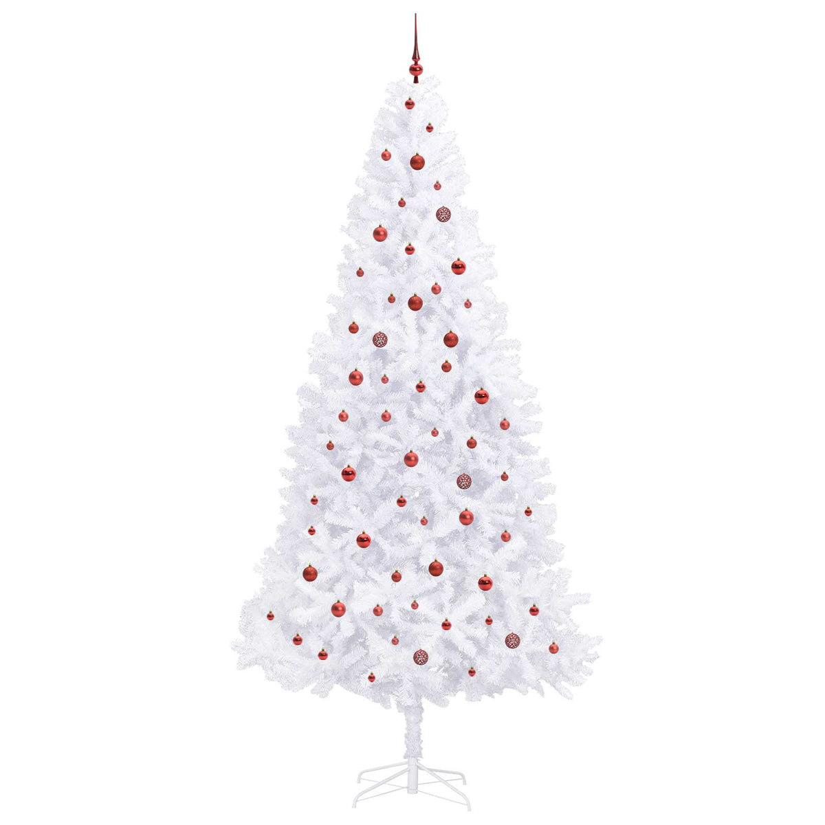 vidaXL Artificial Christmas Tree with Stand White 300 cm PVC and Steel