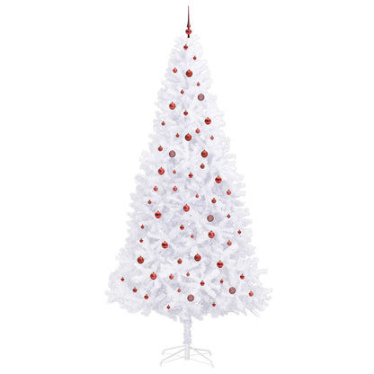 vidaXL Artificial Christmas Tree with Stand White 300 cm PVC and Steel