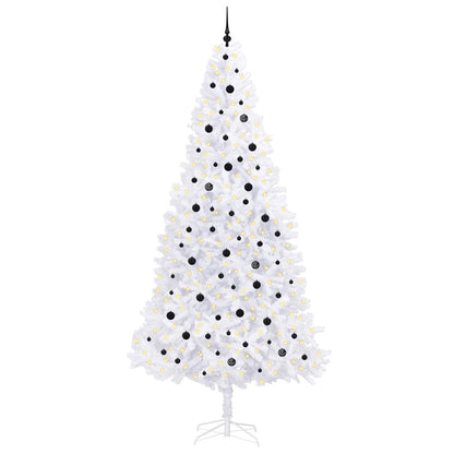 vidaXL Artificial Christmas Tree with Stand White 300 cm PVC and Steel