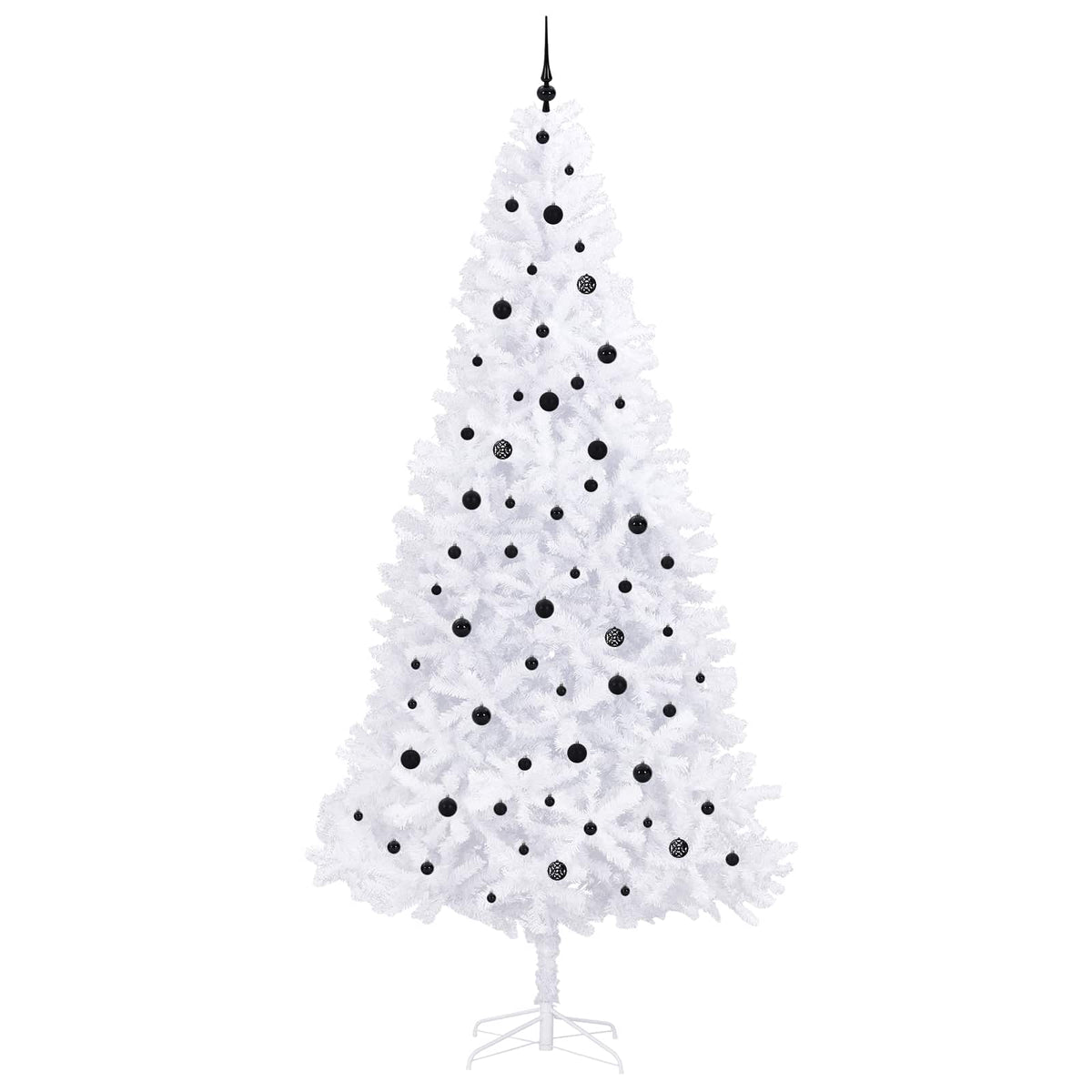vidaXL Artificial Christmas Tree with Stand White 300 cm PVC and Steel