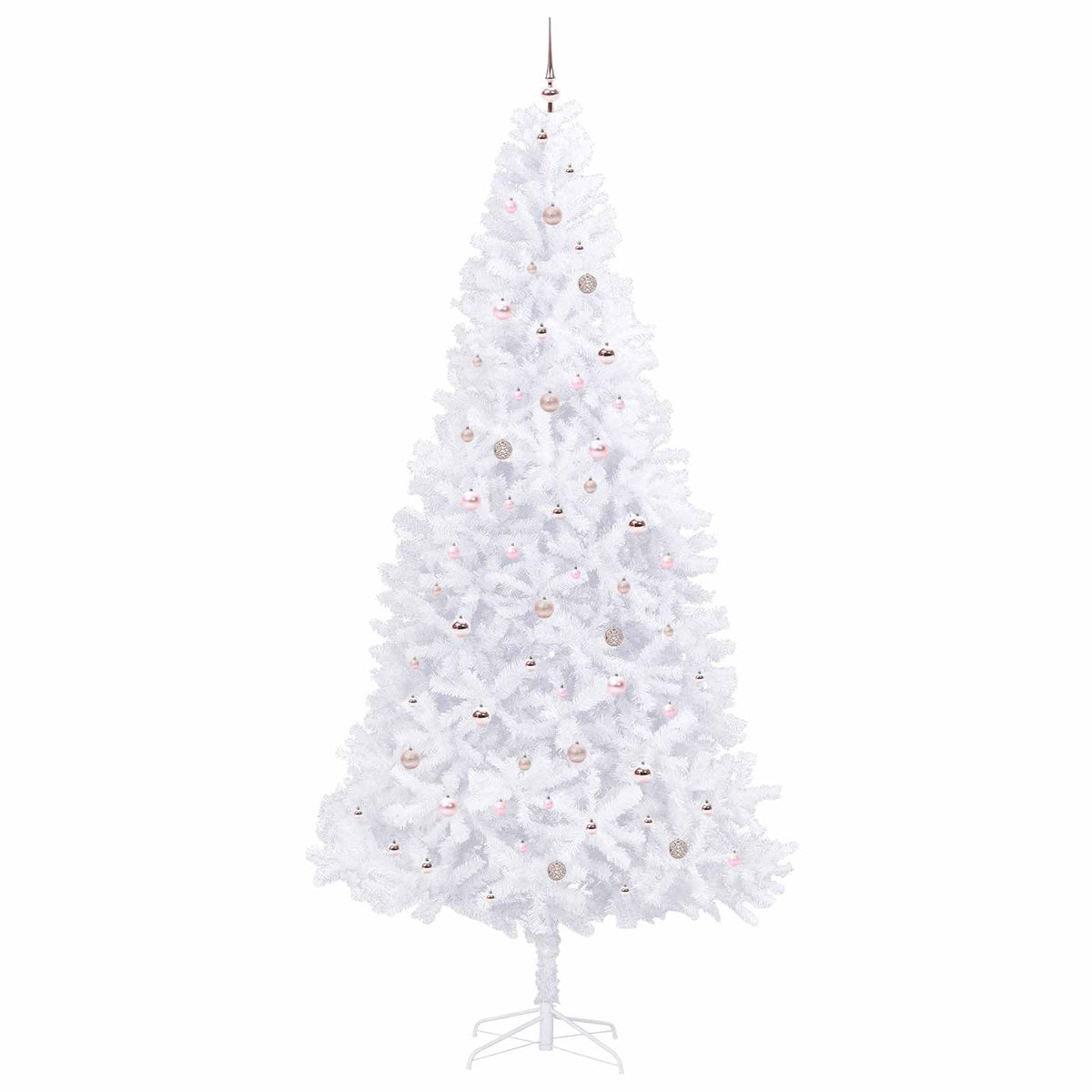 vidaXL Artificial Christmas Tree with Stand White 300 cm PVC and Steel