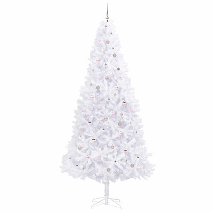 vidaXL Artificial Christmas Tree with Stand White 300 cm PVC and Steel