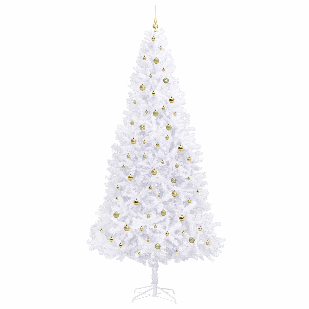 vidaXL Artificial Christmas Tree with Stand White 300 cm PVC and Steel
