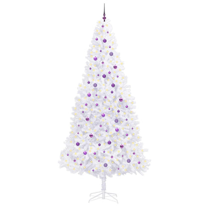 vidaXL Artificial Christmas Tree with Stand White 300 cm PVC and Steel