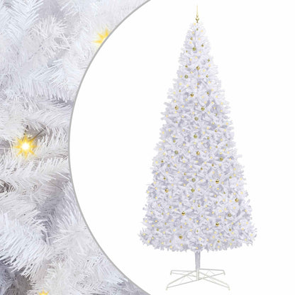 vidaXL Artificial Christmas Tree with Stand White 400 cm PVC and Steel