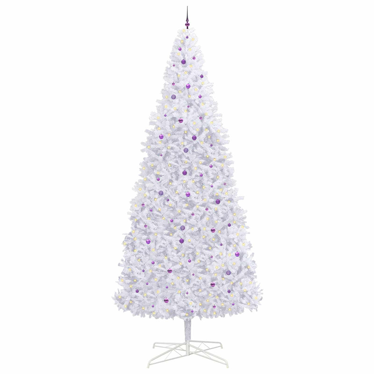 vidaXL Artificial Christmas Tree with Stand White 400 cm PVC and Steel