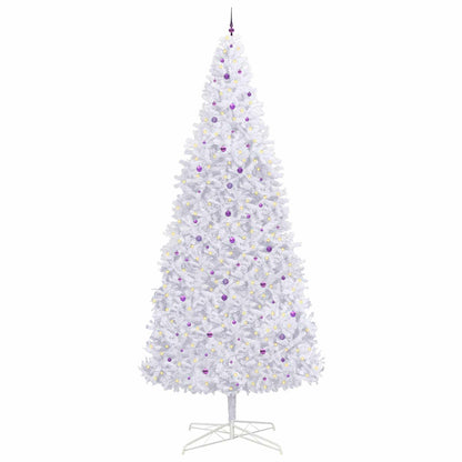 vidaXL Artificial Christmas Tree with Stand White 400 cm PVC and Steel