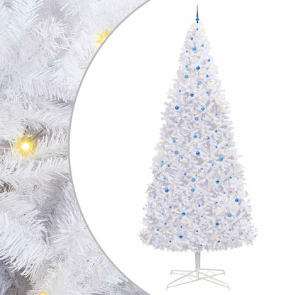 vidaXL Artificial Christmas Tree with Stand White 400 cm PVC and Steel