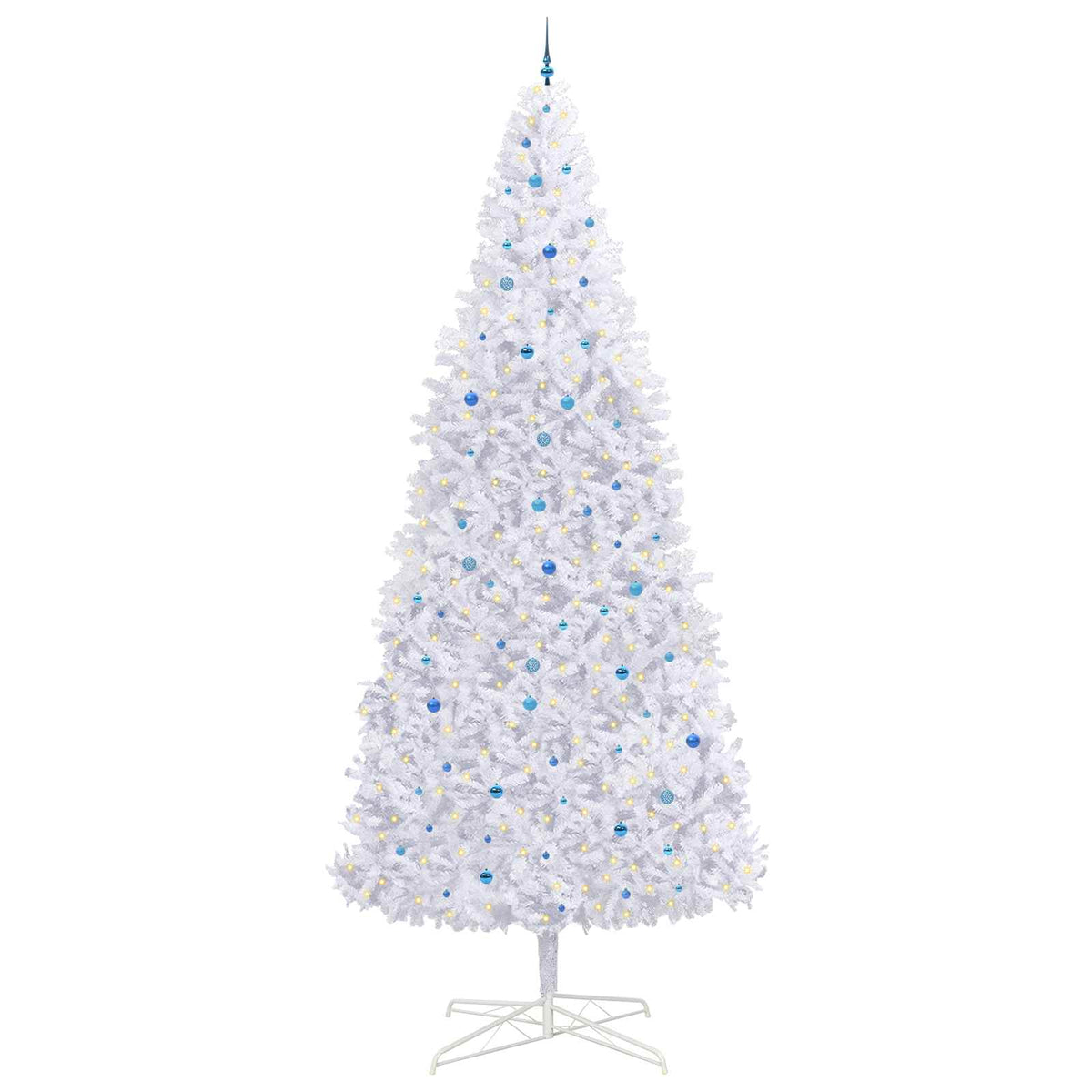 vidaXL Artificial Christmas Tree with Stand White 400 cm PVC and Steel