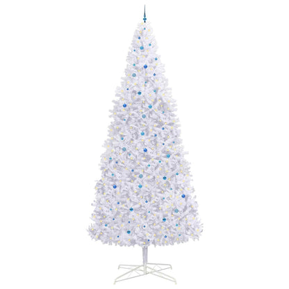 vidaXL Artificial Christmas Tree with Stand White 400 cm PVC and Steel
