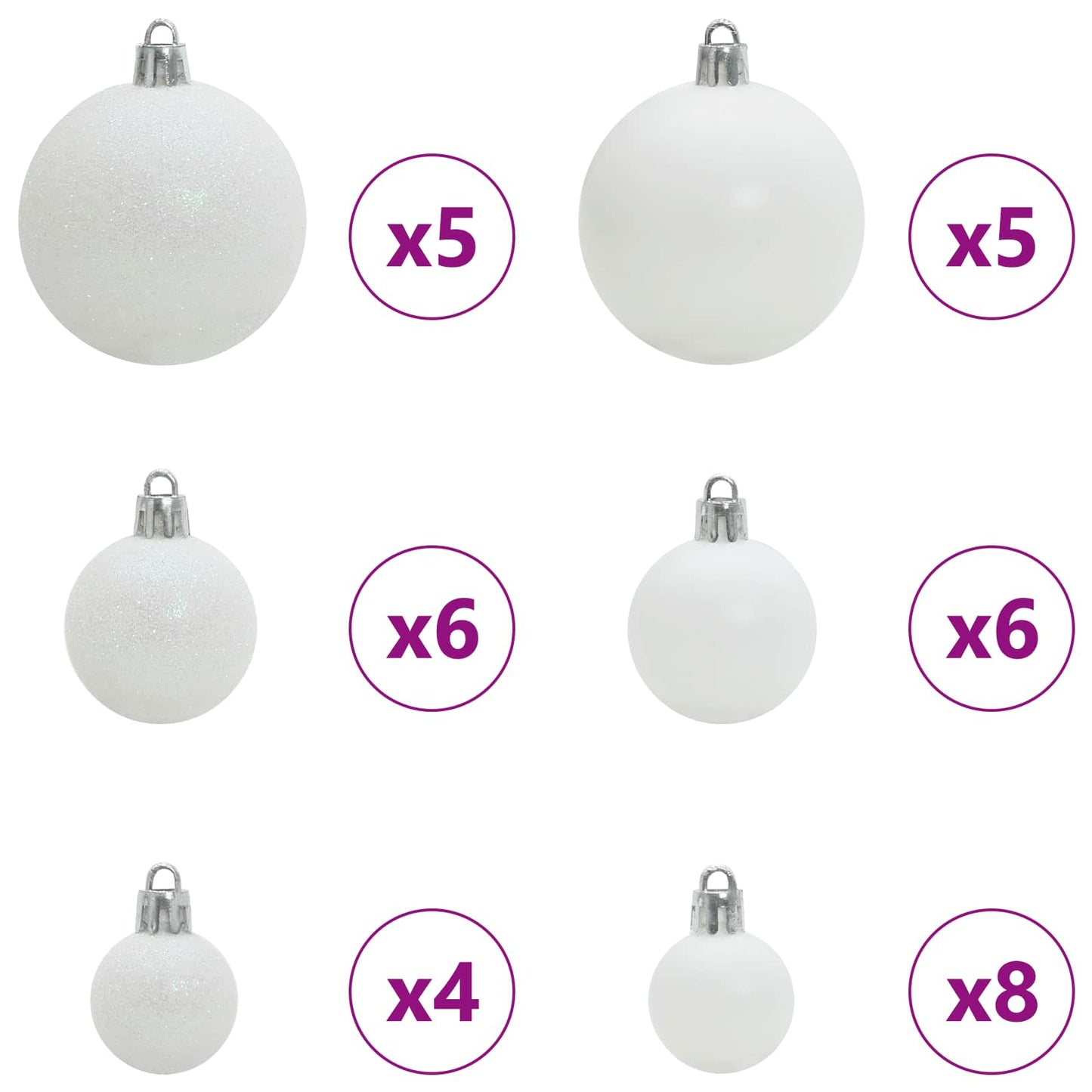 vidaXL Artificial Hinged Christmas Tree White 120 cm PVC and Steel