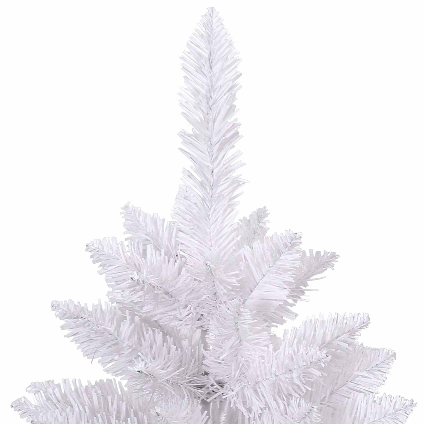 vidaXL Artificial Hinged Christmas Tree White 240 cm PVC and Steel