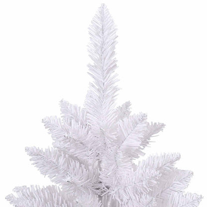 vidaXL Artificial Hinged Christmas Tree White 240 cm PVC and Steel