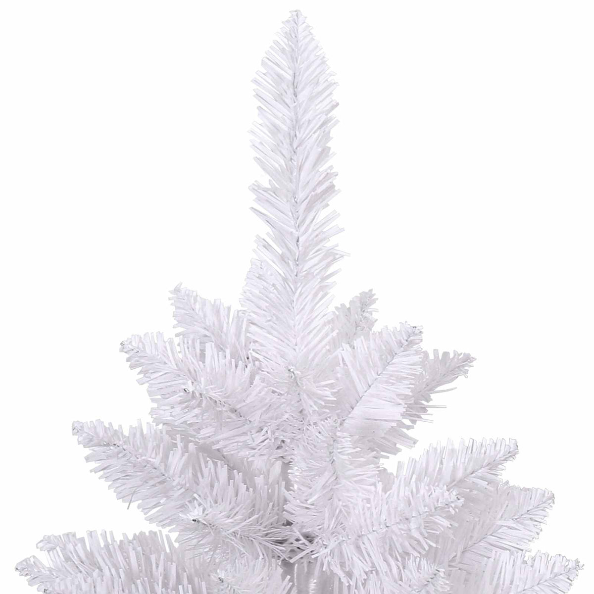 vidaXL Artificial Hinged Christmas Tree White 270 cm PVC and Steel