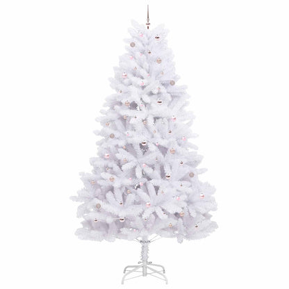 vidaXL Artificial Hinged Christmas Tree White 300 cm PVC and Steel