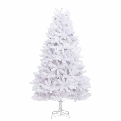 vidaXL Artificial Hinged Christmas Tree White 300 cm PVC and Steel