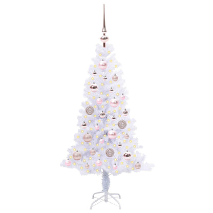 vidaXL Artificial Christmas Tree with Stand White 120 cm PVC and Steel