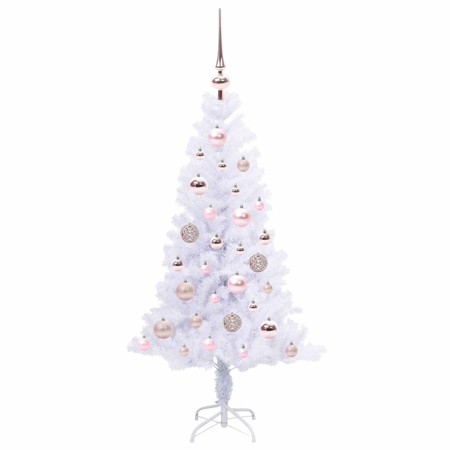 vidaXL Artificial Christmas Tree with Stand White 120 cm PVC and Steel